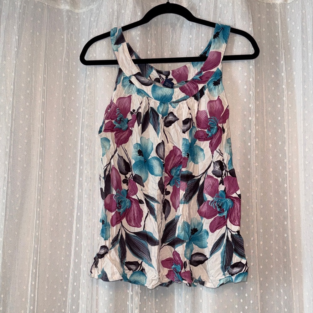 Hibiscus Collection Floral Sleeveless Women's Top size XXL